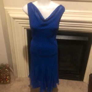 CHAPS blue polka dot Dress size 4